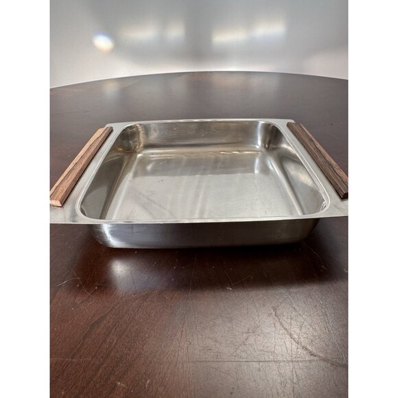 Stelton Denmark 18/8 Stainless Steel Tray Rosewood Handles Orig Label - Picture 6 of 10